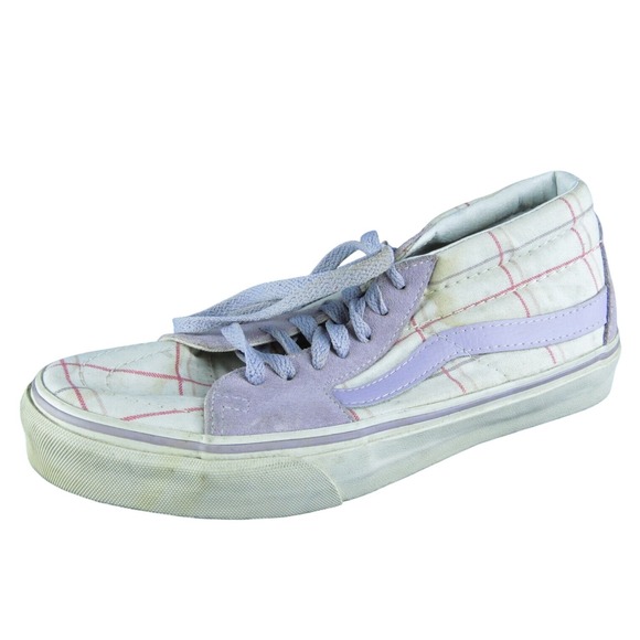Vans Shoes - VANS  Women Sneaker Shoes Size 8.5 Medium‎ Purple Leather Lace Up